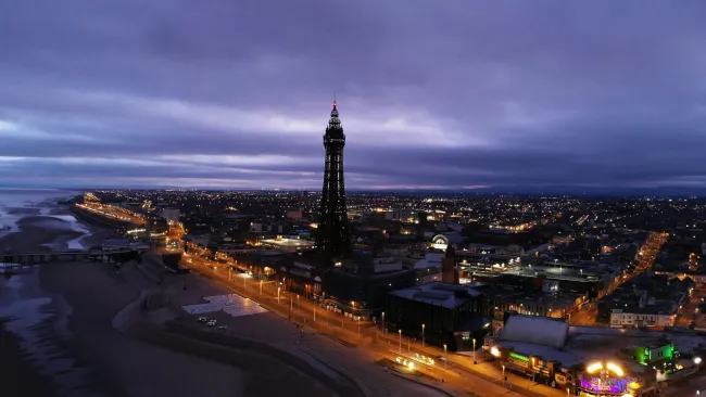 Blackpool UK destination slide