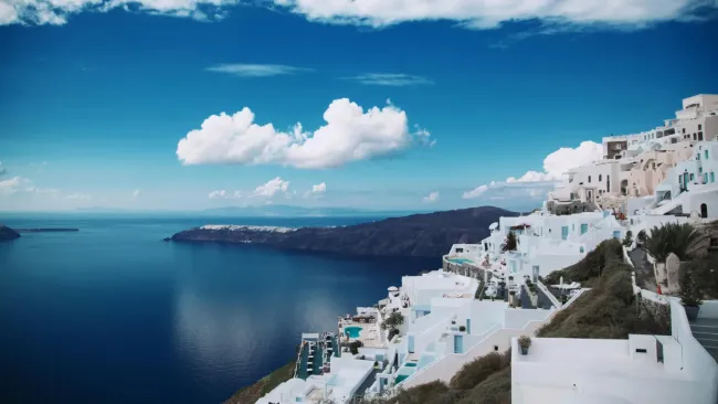 Santorini, Greek Island destination slide